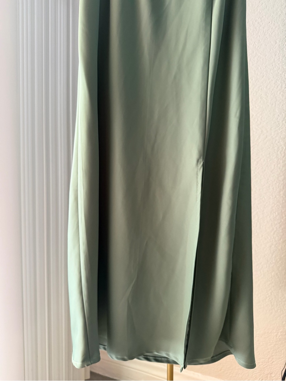 Olive Green Sleeveless Women's Dress, Size Medium - Picture 3 of 6